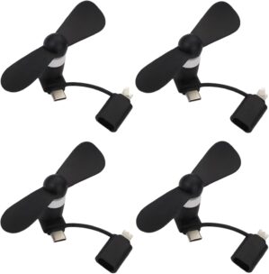 Mini 2-in-1 Cell Phone Fan for iPho...