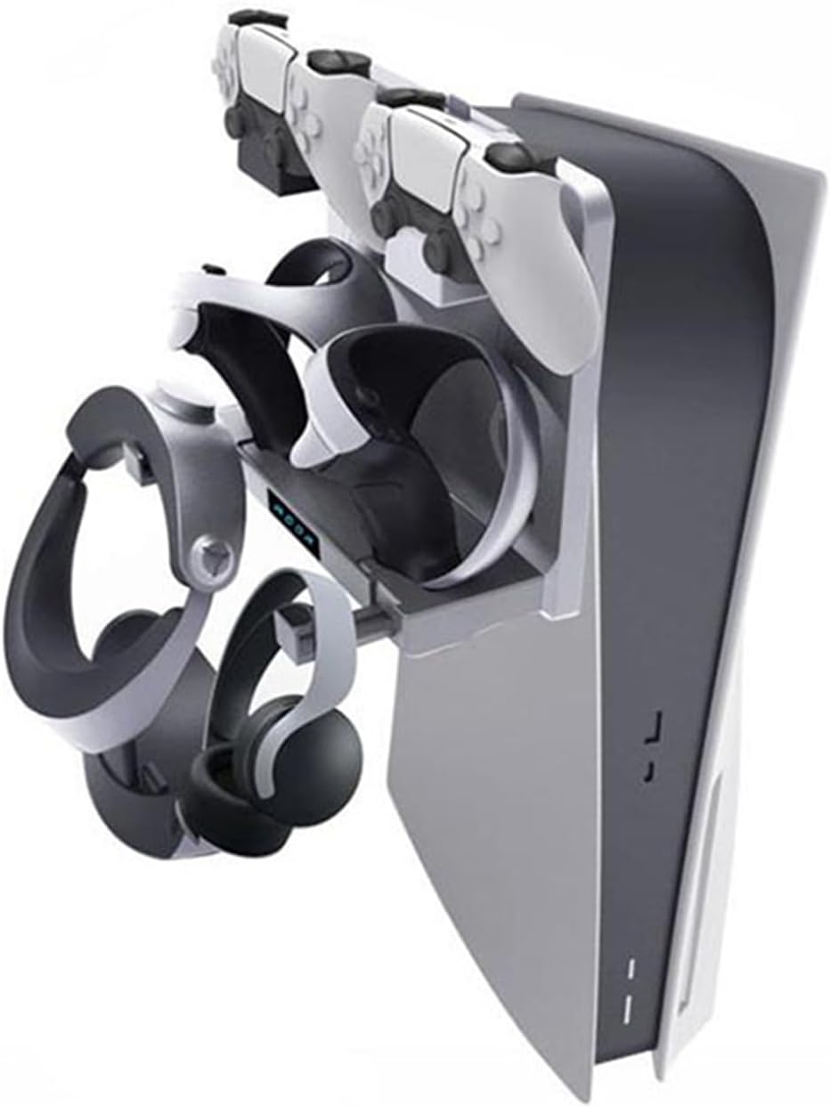 Controller Charging Station Wall Mount for VR 2 Controller Holder Wall Hanging Vertical Charging Stand Dock Controller Headphone Holder Storage Stand Hook - Image 6