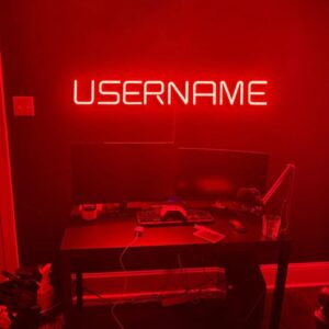 Custom Gamer Tag Neon Sign Gaming W...
