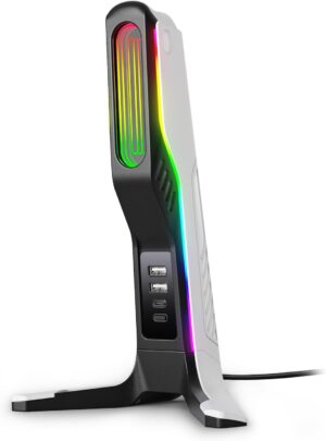 RGB Gaming Headset Stand with 2 USB...