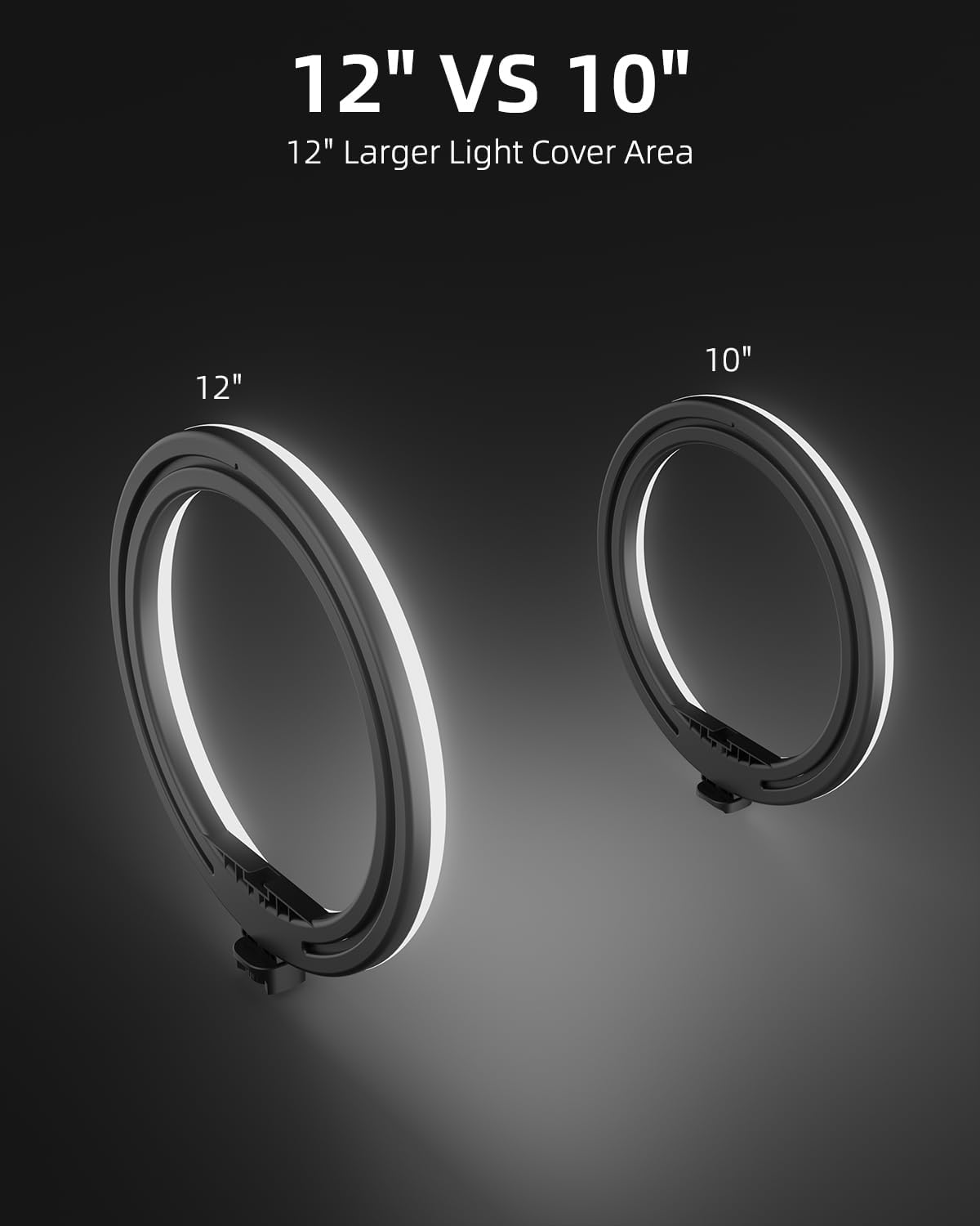TODI 12" Ring Light with 63" extendable Tripod Stand, Selfie RingLight with Phone Holder and Selfie Remote, 2-in-1 Dimmable LED Ring Light for Makeup, Live Stream, Photography - Image 4