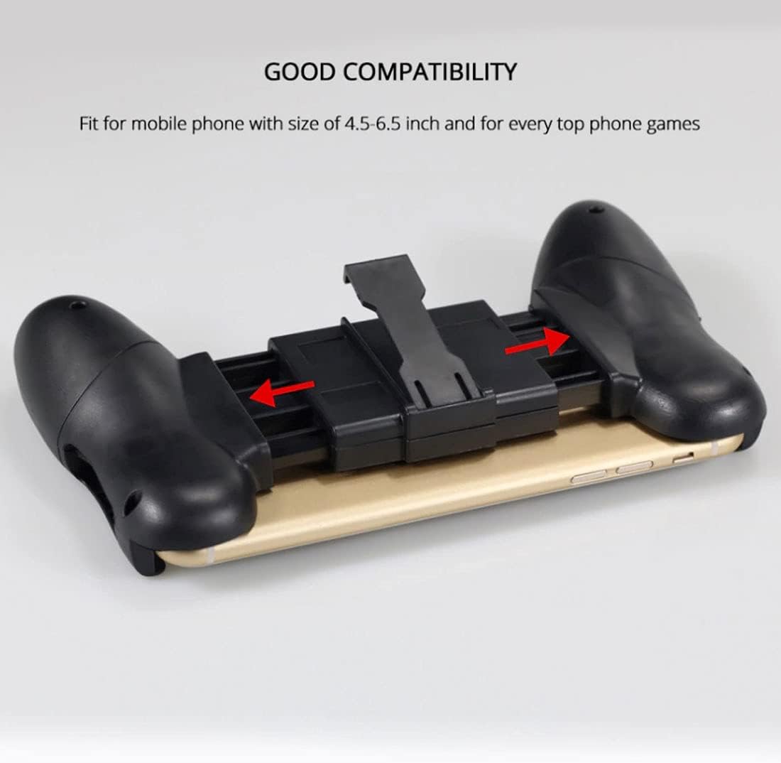 Portable 4.5-6.5 inch Mobile Phone Support Game Controller Joystick Grip Game Holder Handle with Bracket (Black Type 02) - Image 6