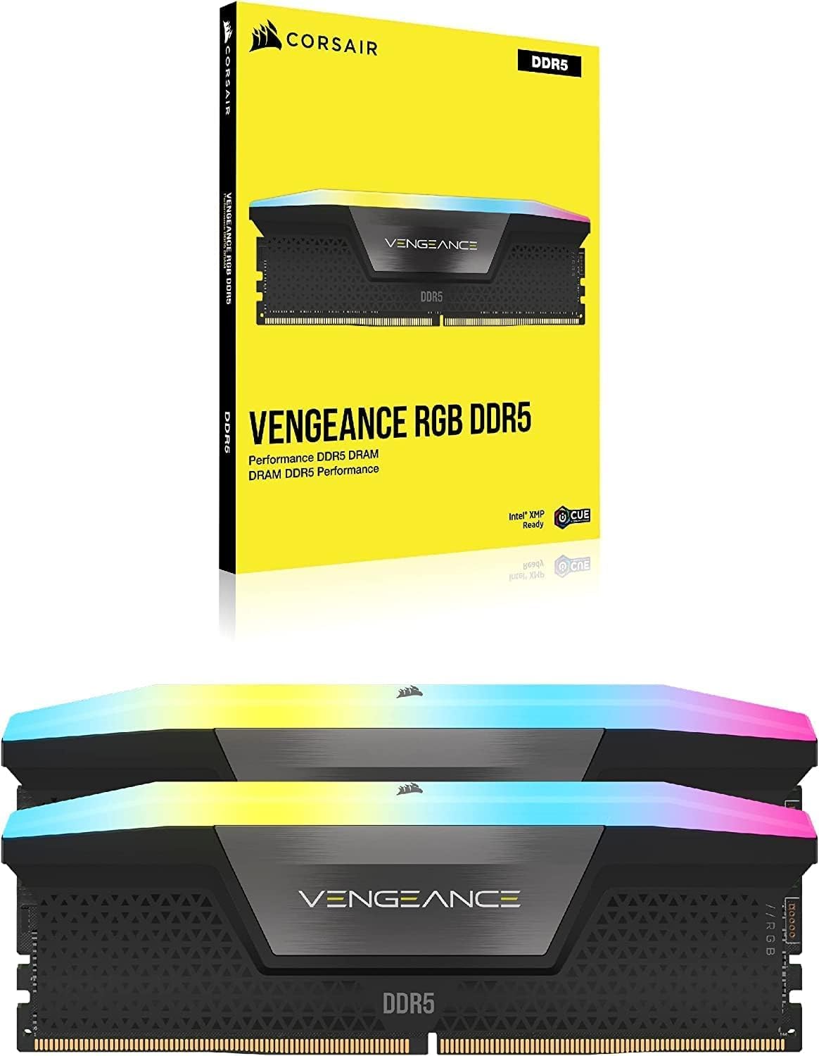 CORSAIR Vengeance RGB DDR5 RAM 32GB (2x16GB) Up to 6000MHz CL36-44-44-96 1.35V Intel XMP 3.0 Computer Memory – Black (CMH32GX5M2E6000C36) - Image 6