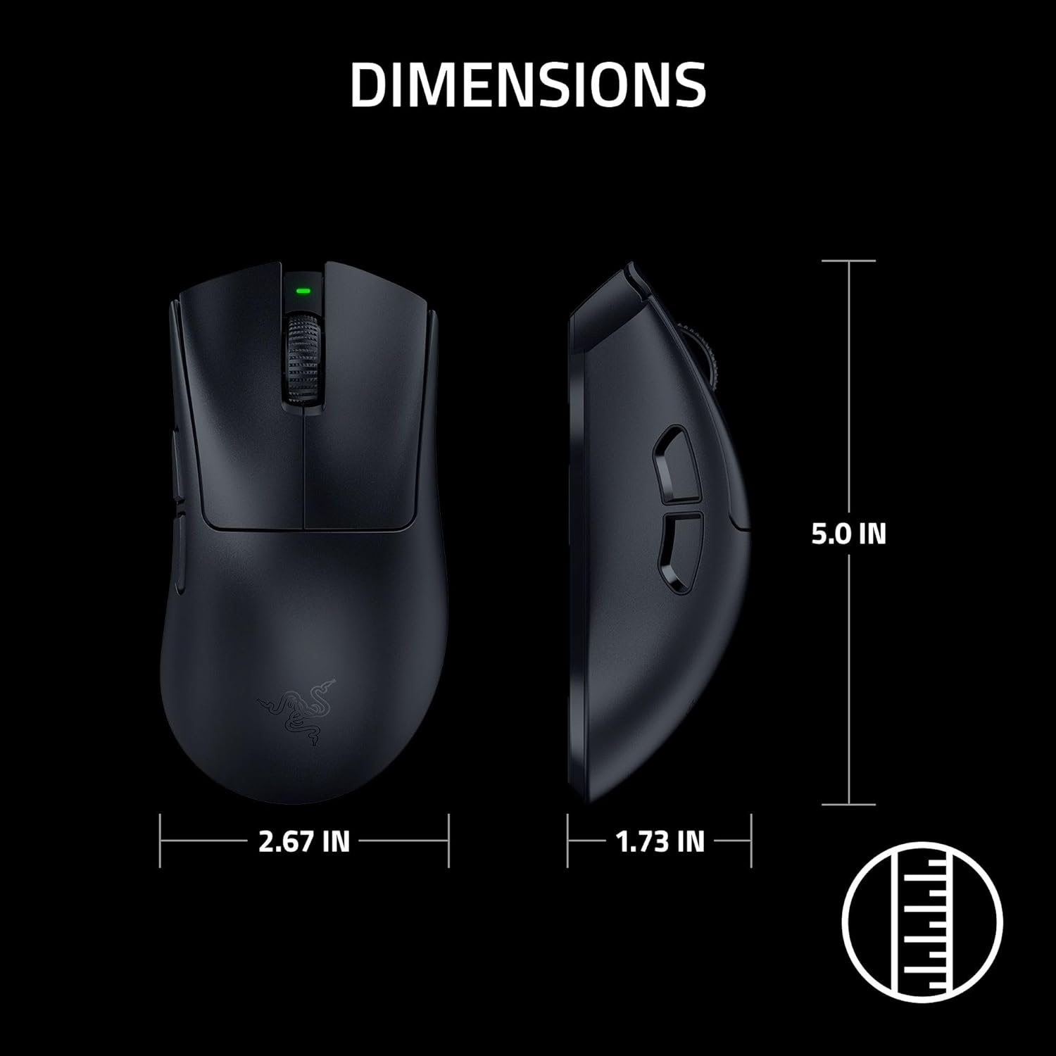Razer DeathAdder V4 Pro Wireless Gaming Mouse: 56g Lightweight - HyperSpeed Wireless Gen-2 - Optical Scroll Wheel - Optical Switches Gen-4 - Focus Pro 45K Sensor Gen-2 - Up to 150 Hr Battery - Black - Image 10