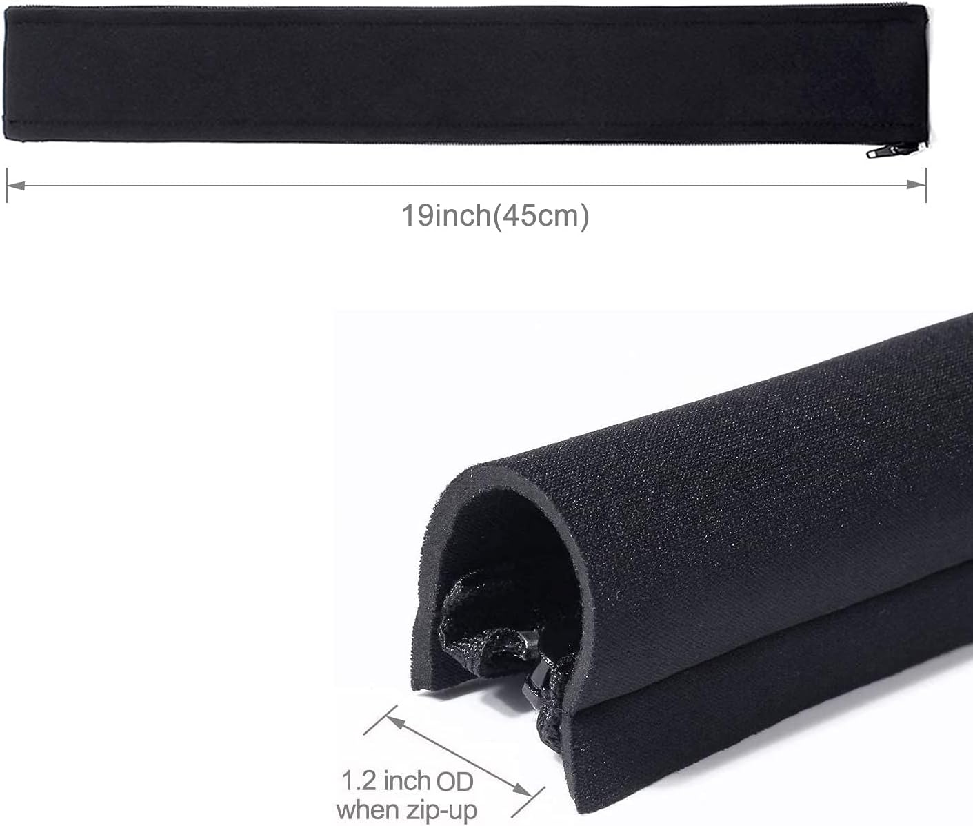 JOTO 4 Pack Cable Management Sleeve, 19-20 Inches Cord Organizer System with Zipper for TV Computer Office Home Entertainment, Flexible Cable Sleeve Wrap Cover Wire Hider System -Black - Image 7