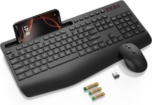 Wireless Keyboard and Mouse Combo &...