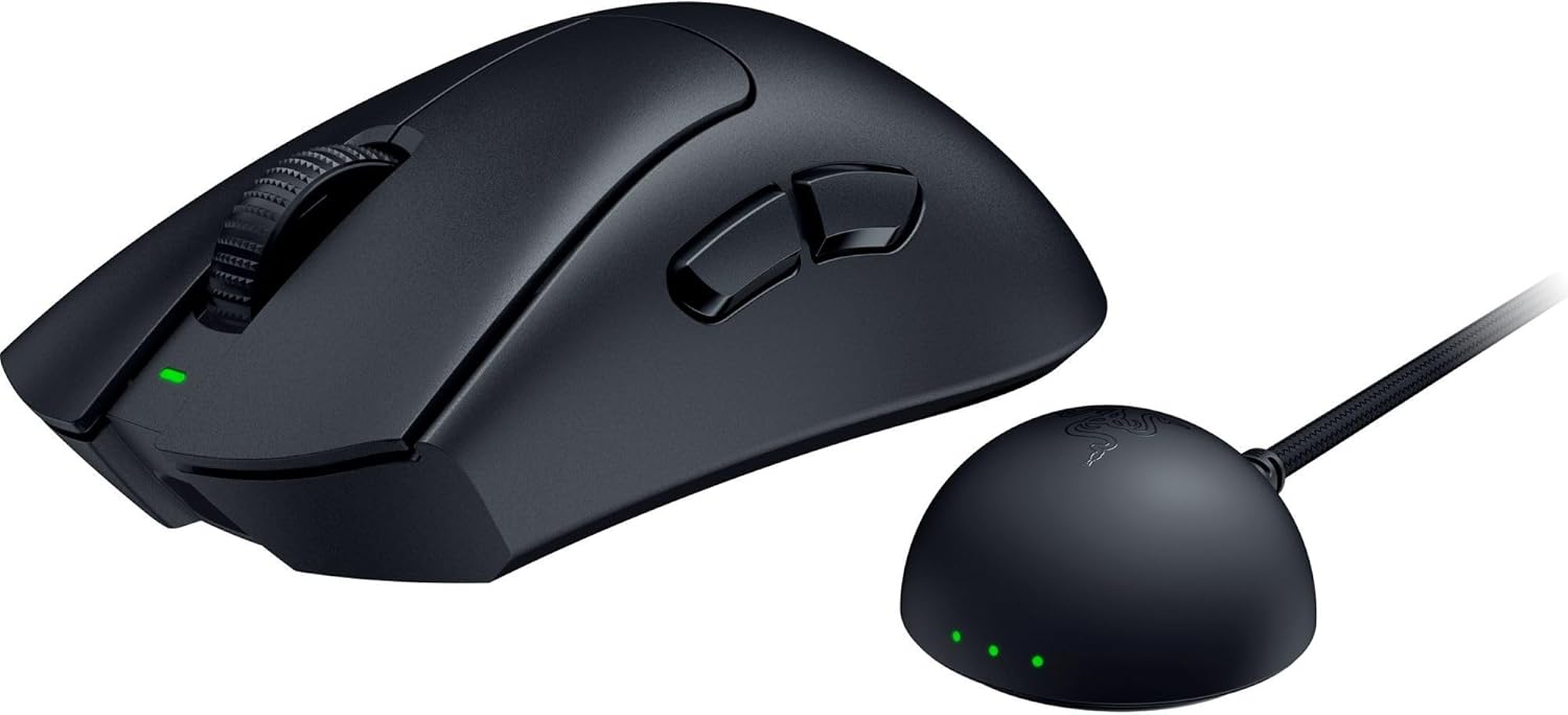 Razer DeathAdder V4 Pro Wireless Gaming Mouse: 56g Lightweight - HyperSpeed Wireless Gen-2 - Optical Scroll Wheel - Optical Switches Gen-4 - Focus Pro 45K Sensor Gen-2 - Up to 150 Hr Battery - Black - Image 12