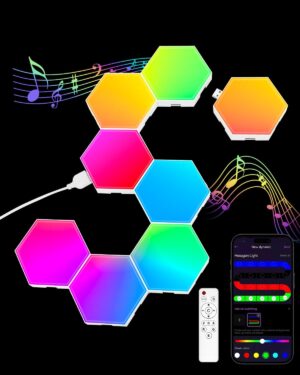 Hexagon LED Light Panels 8 Pack –...