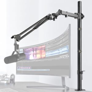 Mic Boom Arm, Adjustable Height Ove...
