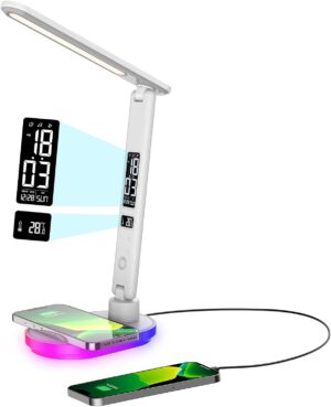 LED Desk Lamp with 10W QI Wireless ...
