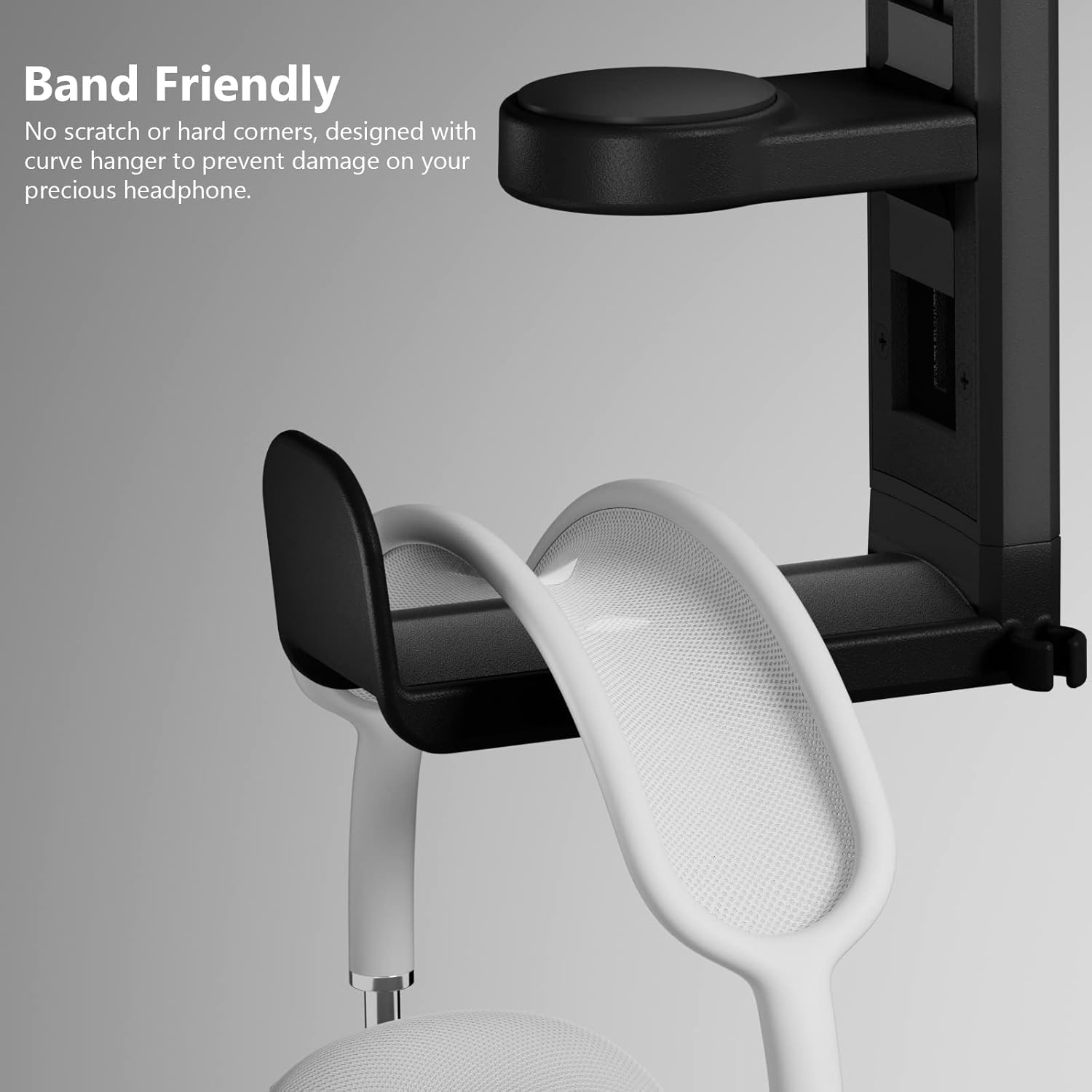 Rotating Headphone Stand - EURPMASK PC Gaming Headset Stand, Adjustable Clamp-on Headphone Holder, Headphone Hanger Hook Under Desk with 360 Degree Swivel&Cable Clip Organizer - Black, 2 Pack - Image 5