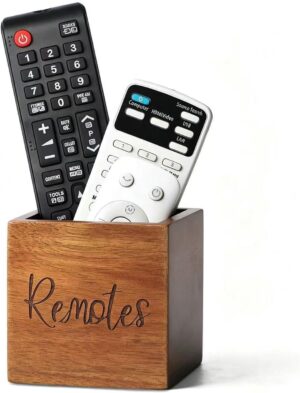 Remote Control Holder, Wooden TV Re...