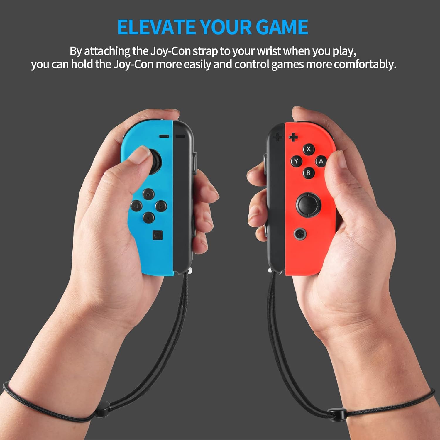 MOSAHOLL Wrist Strap for Switch Controller – 2 Pack Lanyard Replacement Parts Accessories for Joycon Controller - Image 3