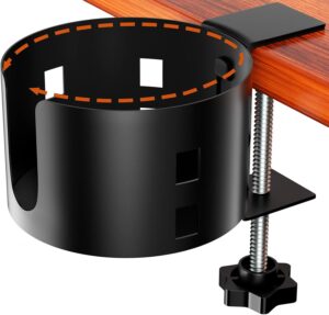 Upgraded Large Desk Cup Holder Clam...