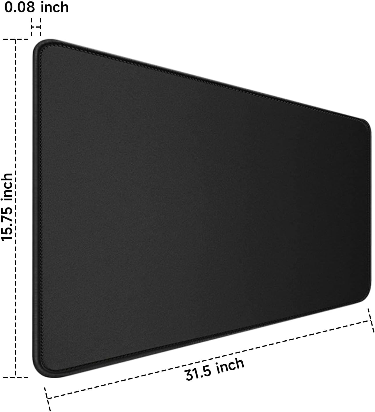 TEDNETGO Large Gaming Mouse Pad, Waterproof Extra Large Big Mouse Pad with Stitched Edge, XXL Non-Slip Black Computer Long Mousepad Desk Mat for Gamer, Office & Home, Black - Image 8