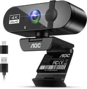 AOC 4k Webcam for PC with Microphon...