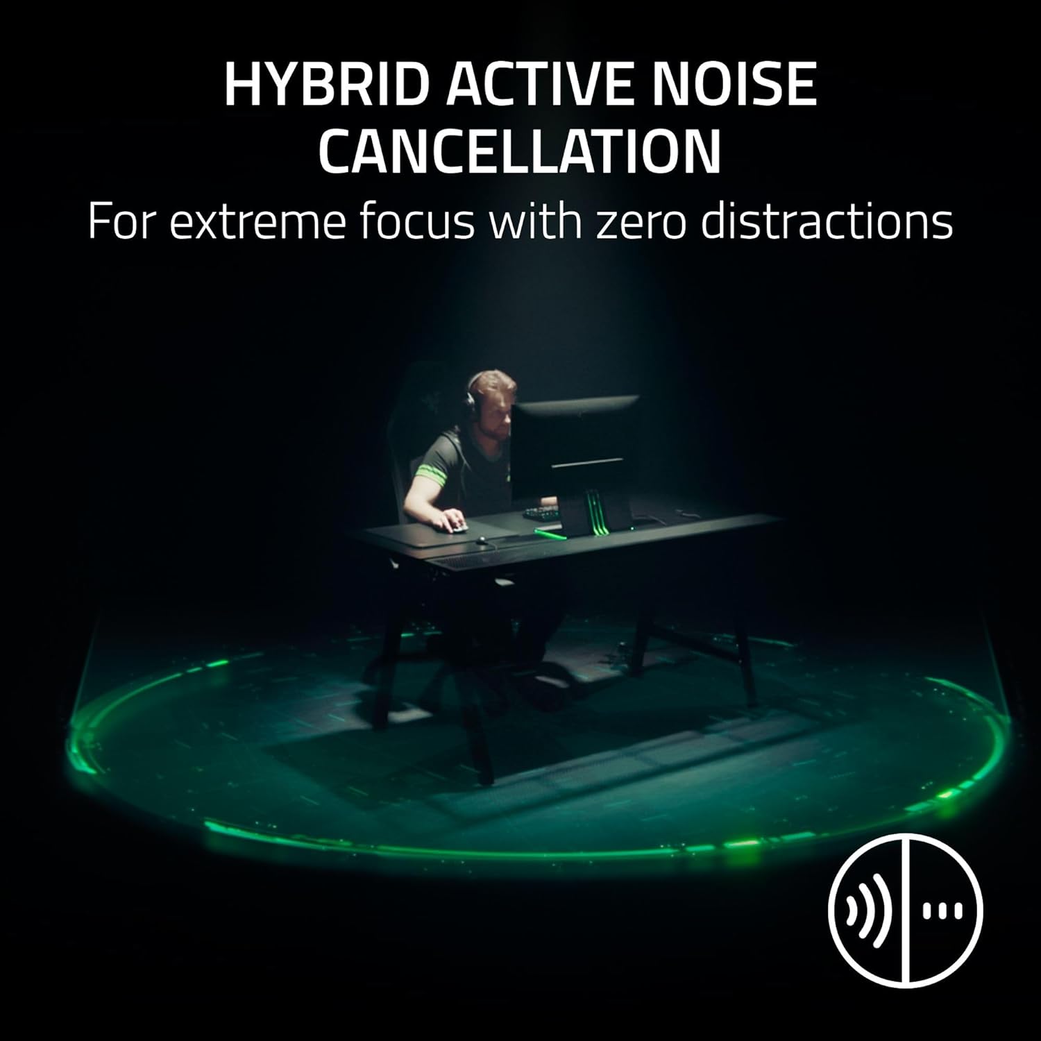 Razer BlackShark V3 Pro Wireless ANC Gaming Headset for PS5: Full Band Mic - 50mm Drivers - 2.4 GHz, Bluetooth, 3.5mm - Works with PC, Mac, Nintendo Switch, Smartphone - Long Battery Life - White - Image 5