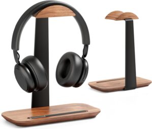 UPERGO Walnut Headphone Stand, Wood...