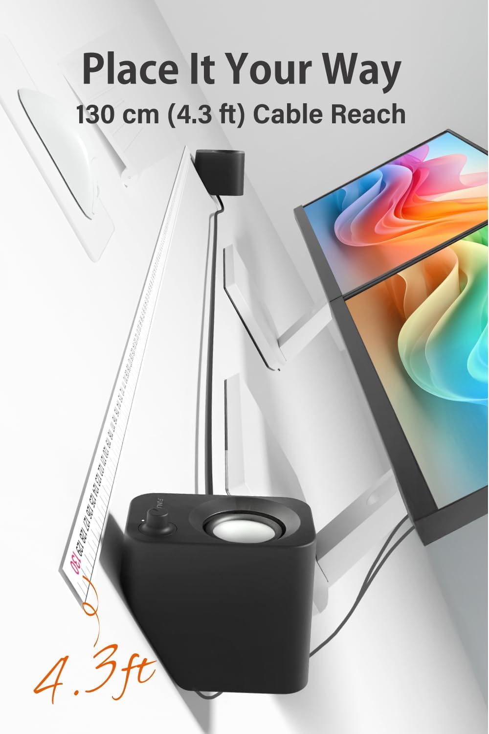 FUNLOGY Speaker - 14W Stereo PC Speakers, USB Powered, Compact Size with 30° Tilt Design, Volume Dial Control, for Desktop, Laptop, Monitor, Gaming Consoles, Black - Image 7