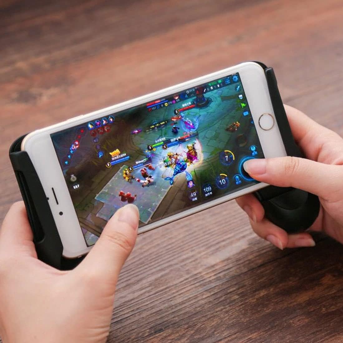 Portable 4.5-6.5 inch Mobile Phone Support Game Controller Joystick Grip Game Holder Handle with Bracket (Black Type 02) - Image 9