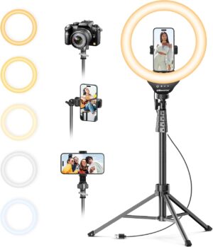 UBeesize 12” LED Ring Light w...