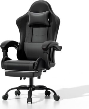 Athena Collection Gaming Chair, Erg...