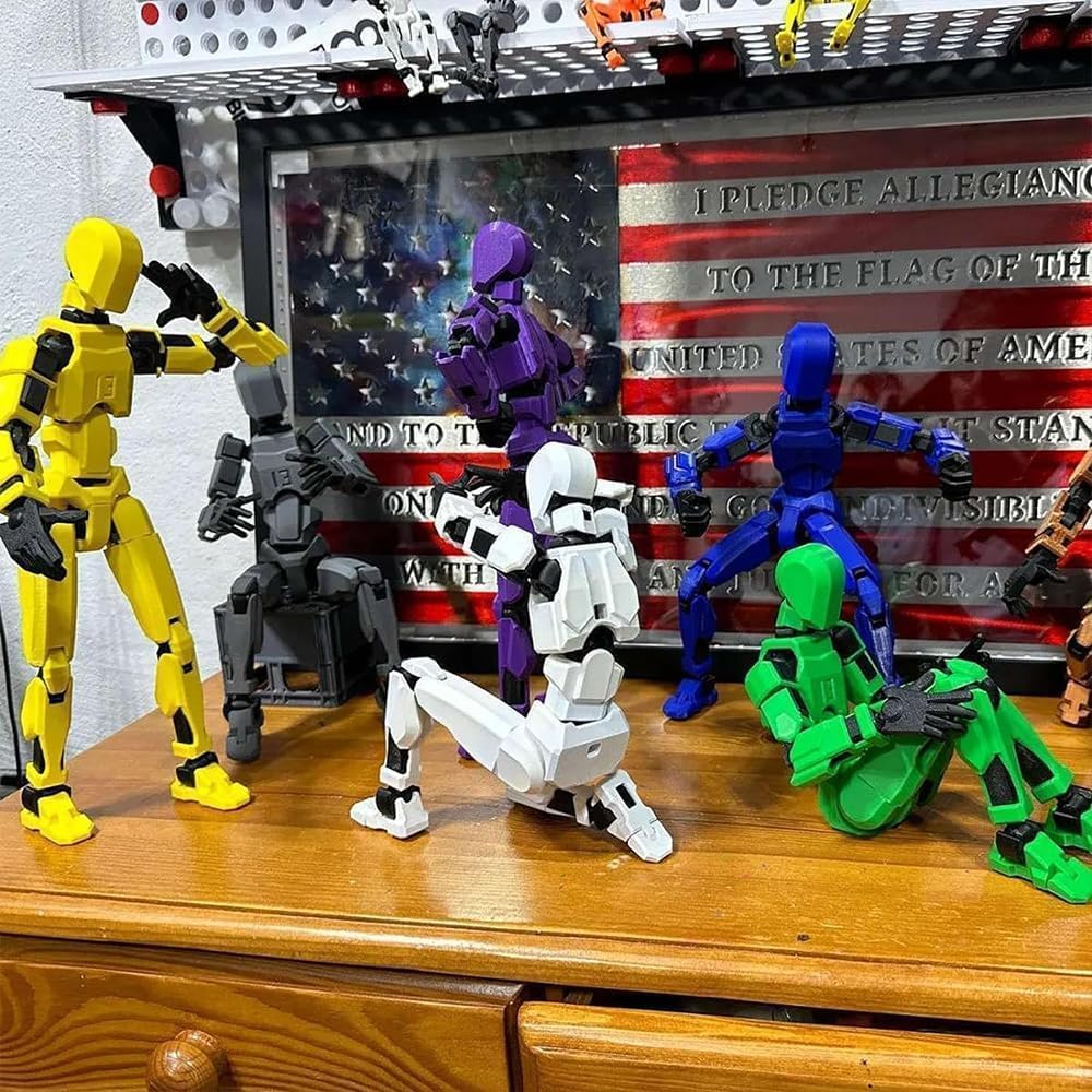 Dumwick Assembly Completed Titan 13 Action Figure Set,Titan 13 Robot Action Figures 3D Printed Multi Jointed Movable,Nova 13 Action Figure,Decorations for Action Figures (9pcs,Assembly Completed) - Image 7