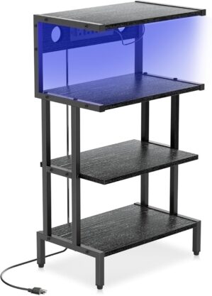 Aquzee Game Console Shelf, 4-Tier V...