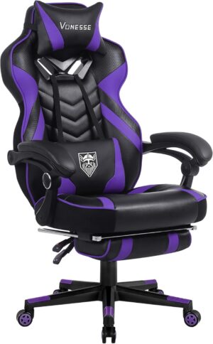 Vonesse Gaming Chair, Big and Tall ...