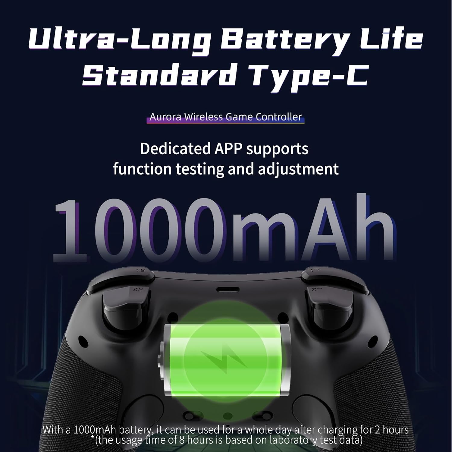 AceGamer Aurora II 2.4G Wireless Bluetooth Controller for PC/Android/Switch/iOS/Switch 2/Steam Deck with Rotary Motors, RGB Hall Effect Joysticks - Upgraded PC Gaming Controller and Back Buttons Lock - Image 7