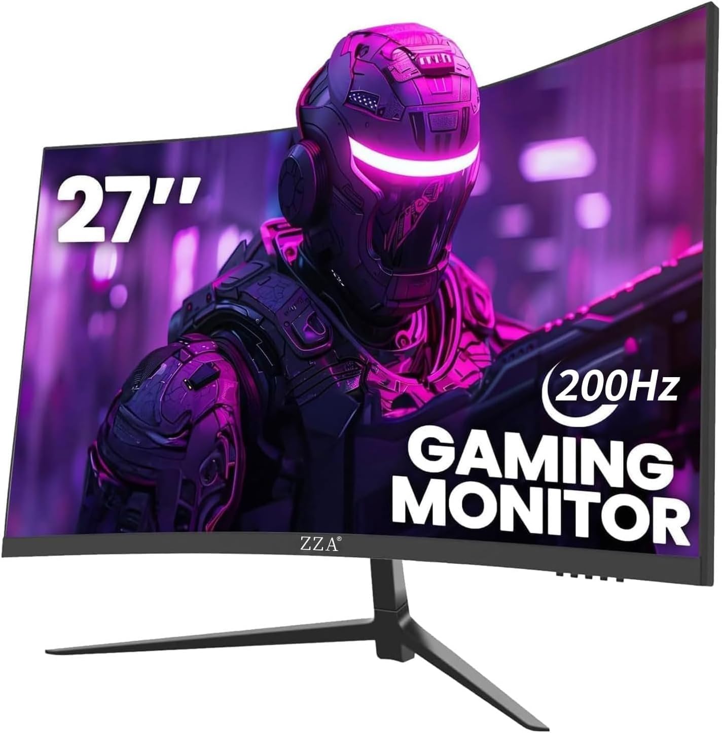 ZZA 27-Inch Curved Computer Monitor,200Hz|180Hz|144Hz Gaming Monitor,FHD 1080P 1800R VA Screen, Monitor 27 inch 100% sRGB, AMD FreeSync,Eye Care,Ultra-Thin,Bezels HDMI & DP Port - Image 7