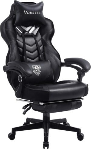 Vonesse Gaming Chair, Big and Tall ...