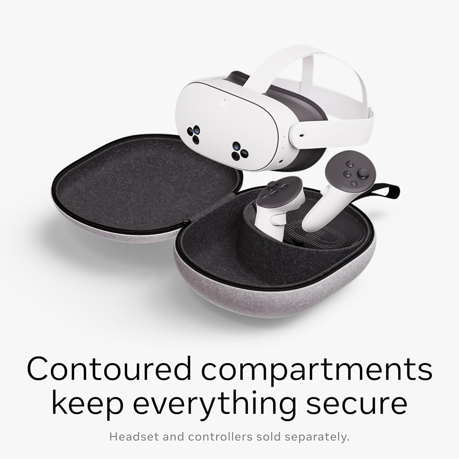 Meta Quest Compact Carrying Case — Works with Meta Quest 3/3S — Refreshed Compact Design — Fits Quest 3/3S, Touch Plus Controller, Active Straps, Charging Cable, and Adapter - Image 3
