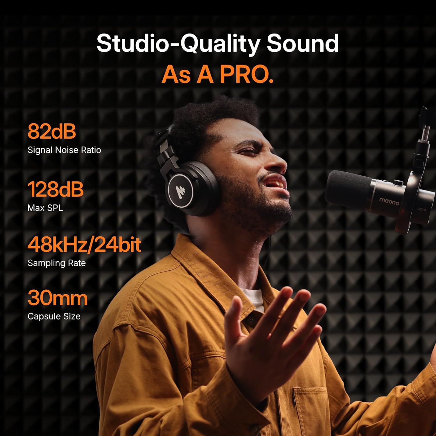 MAONO PD200W Hybrid Wireless Podcast Microphone for PC, Dynamic XLR USB Mic with Desktop Stand, Software, Noise Cancellation, for Vocal Recording, Streaming, Content Creation, Home Studio, Voiceover - Image 4