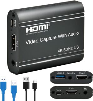 4K Video Capture Card, HDMI to USB ...