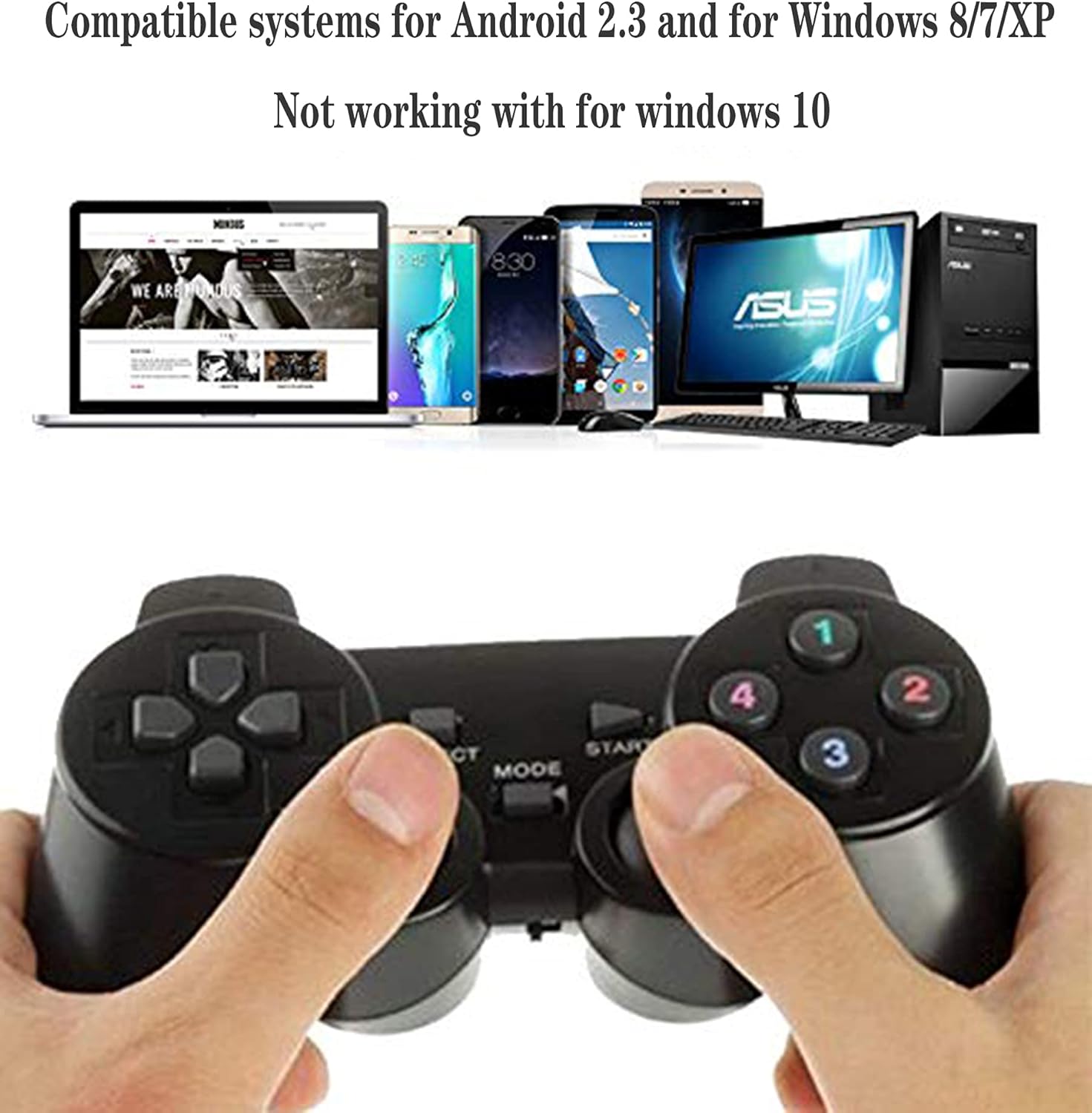 C-Zone 2.4GHz USB Twins Wireless game Controller Gamepad Joystick With WIN98/2000/X/2003VISTA/WIN7 SYSTEM TV Box - Image 4