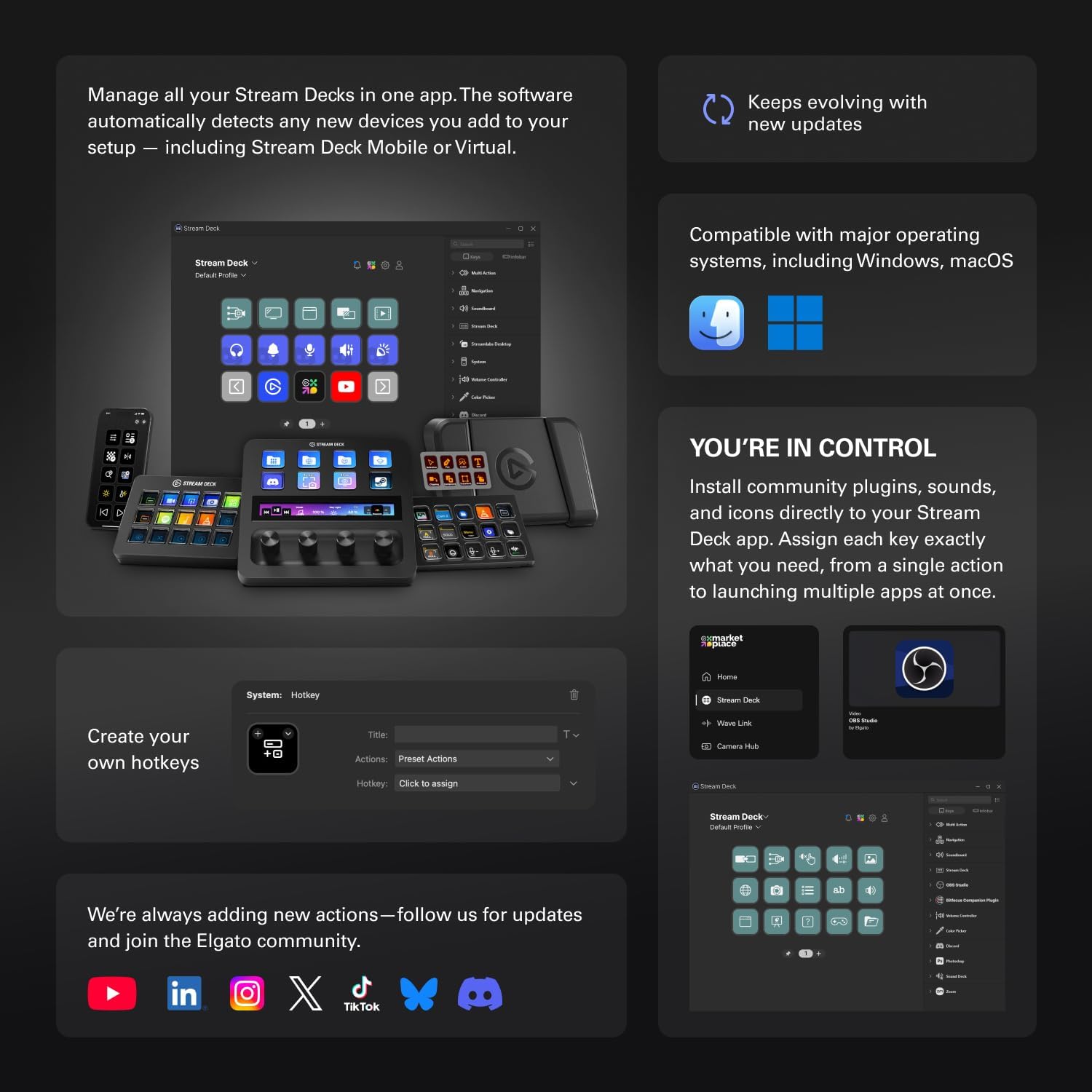 Elgato Stream Deck XL – Advanced Studio Controller, 32 Macro Keys, Trigger Actions in apps and Software Like OBS, Twitch, YouTube and More, USB, Works with Mac and PC - Image 8