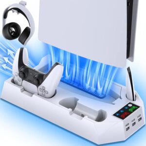 PS5/PS5 Slim/PS5 Pro Stand and Cool...
