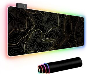 RGB Mouse Pad LED Desk Mat Large Ga...