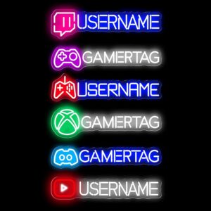 Custom Gamer Neon Sign for Game Roo...
