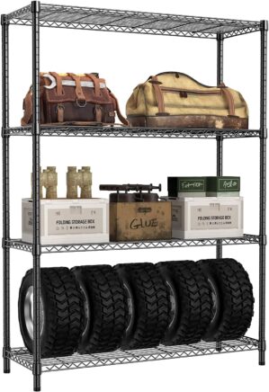 IZEUK 1400 LBS Garage Black Shelvin...