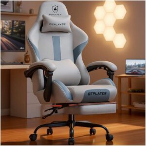 GTPLAYER Gaming Chair with Foot Res...