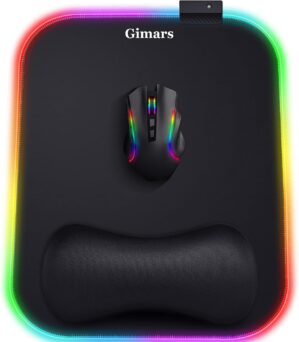 Gimars RGB Mouse Pad with Wrist Res...