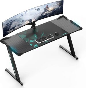 EUREKA ERGONOMIC Gaming Desk with L...