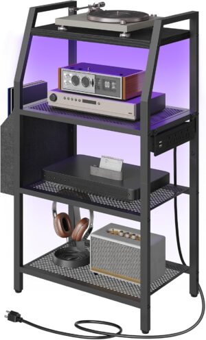 MAHANCRIS 4-Tier AV Media Stand wit...