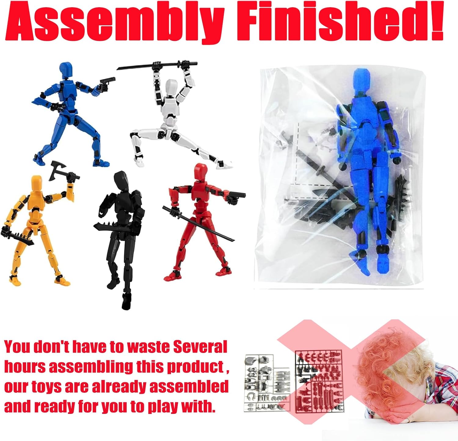 Dumwick Assembly Completed Titan 13 Action Figure Set,Titan 13 Robot Action Figures 3D Printed Multi Jointed Movable,Nova 13 Action Figure,Decorations for Action Figures (9pcs,Assembly Completed) - Image 3