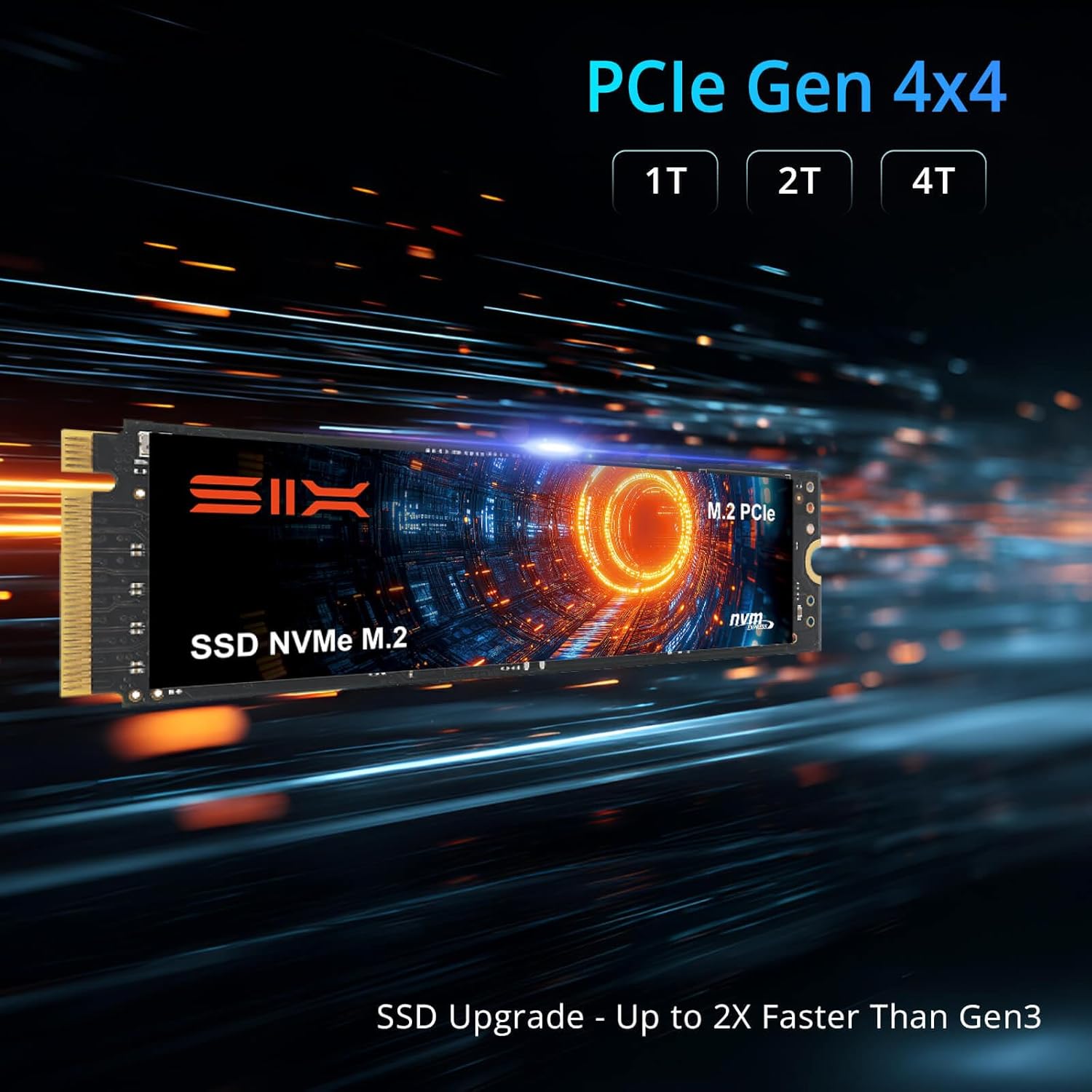 SIX NVME M.2 SSD PCIe 4.0-1TB m.2 2280 ssd, Read UP to 7350MB/s 1TB for Gaming PS5 Memory Storage Expansion with Heatsink, Internal Solid State Hard Drive PCIe gen 4x4 Nvme for Laptop Desktop pc - Image 3