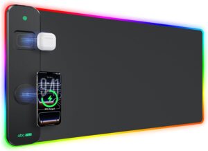 3-in-1 RGB Gaming Mouse Pad with Wi...