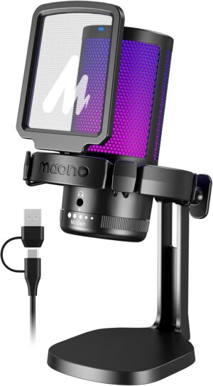 MAONO USB Gaming Microphone for PC,...