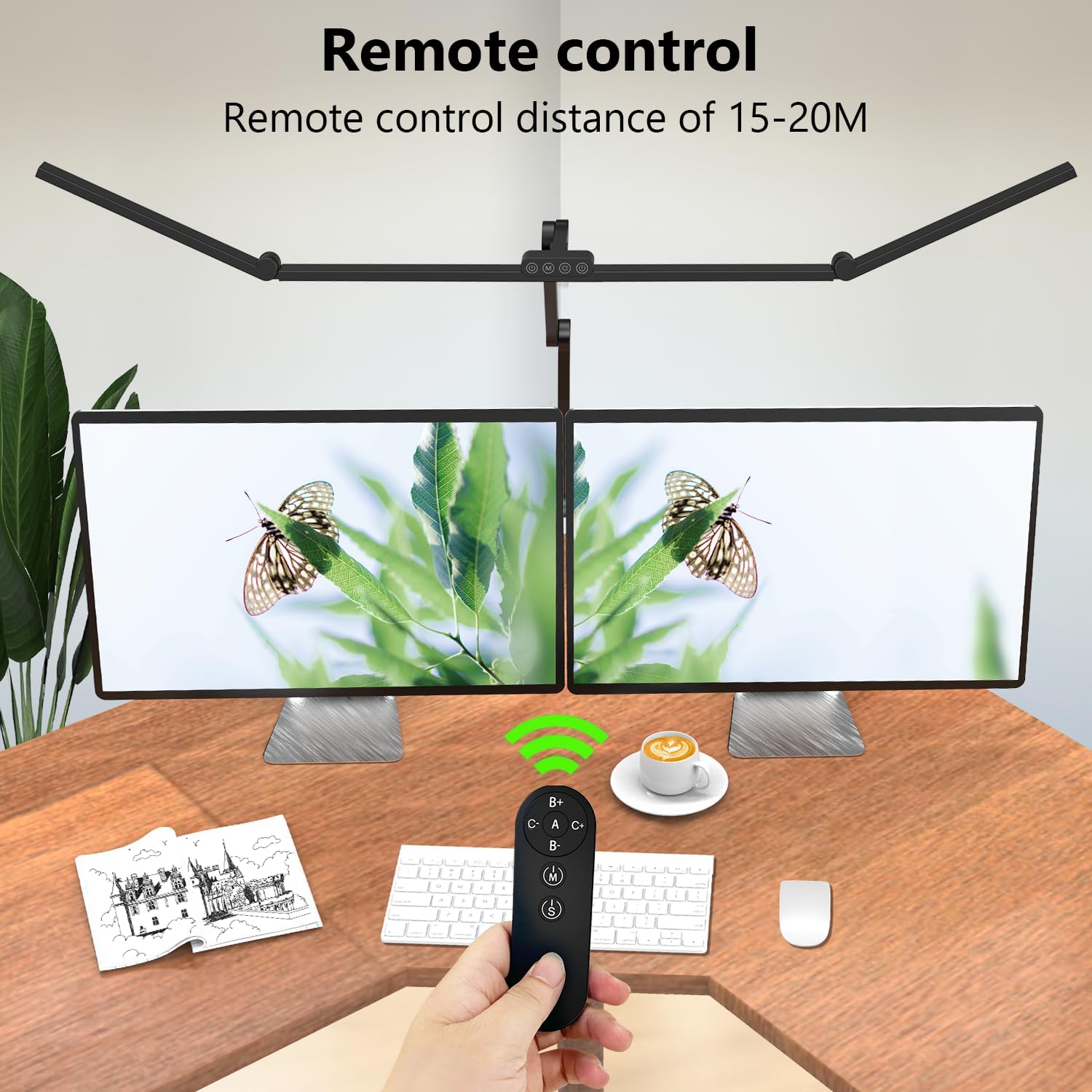 3000 Lumen Ultra Bright Architect Desk Lamp with Clamp, 36W Tall Overhead Led Desk Light for Home Office, 47Inch Long Dimmable Computer Monitor Light Bar with Remote for Table Desktop Drafting - Image 6